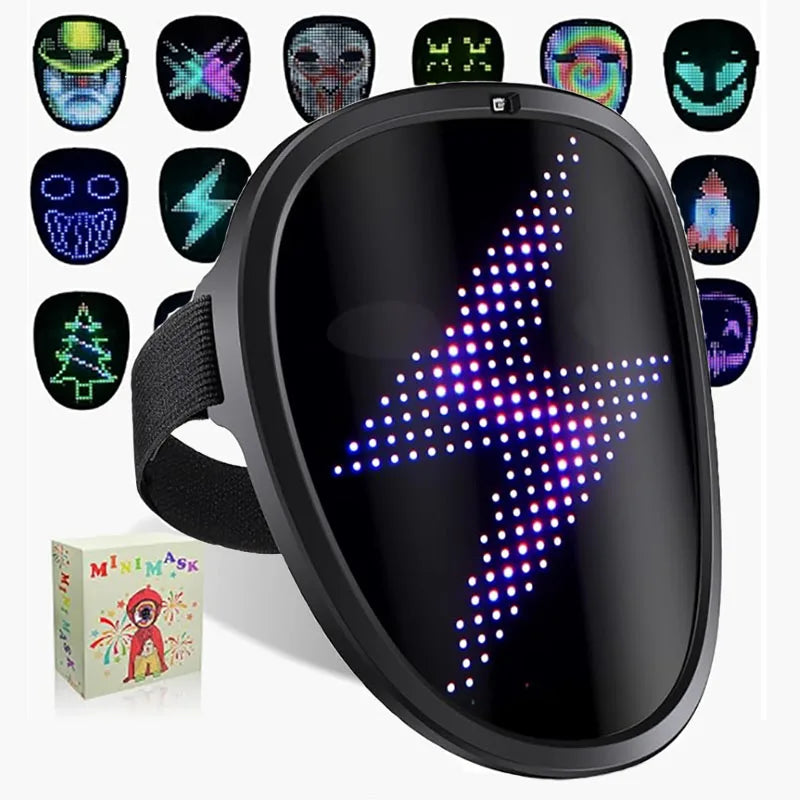 LED Gesture Sensing Mask – Luminous Kids Costume for Halloween Parties