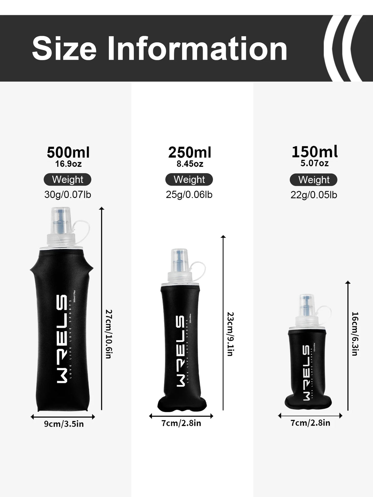 TPU Soft Water Bottle – Foldable BPA Free Hydration Flask for Running Hiking