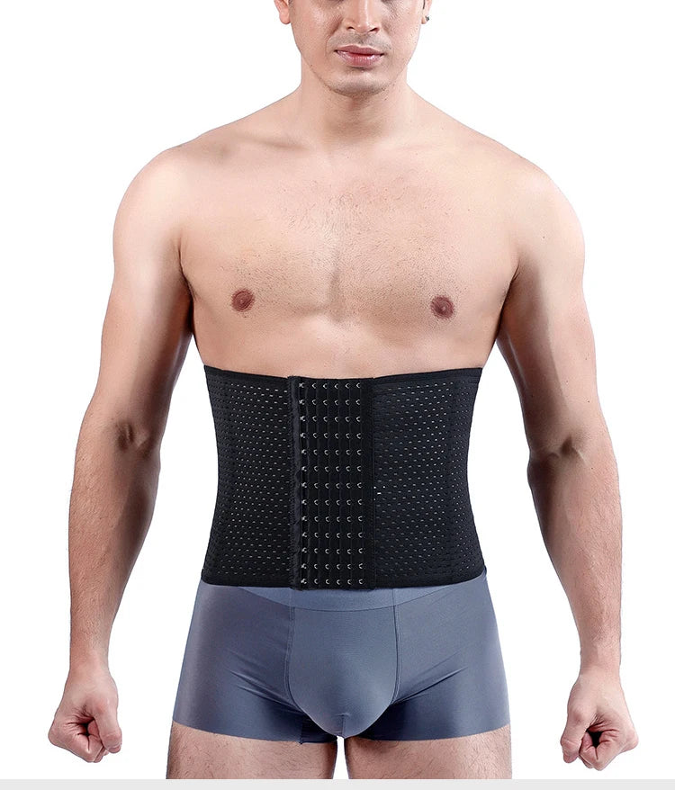 Men Slimming Waist Trainer Belt – Abdominal Compression for Fitness Workout