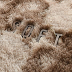 Plush Gray Area Rug – Fluffy Anti-Slip Velvet Carpet for Living Room Decor