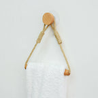 Adhesive Hemp Paper Towel Holder – Wall Mounted Rack for Bathroom Storage