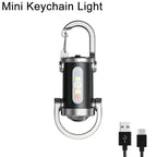 Rechargeable COB Keychain Flashlight – Portable Pocket Light for Camping