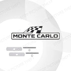 Metal Racing Flag Emblem – Monte Carlo Grille Badge for Skoda Sport Line