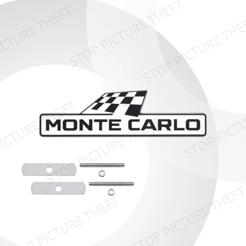 Metal Racing Flag Emblem – Monte Carlo Grille Badge for Skoda Sport Line