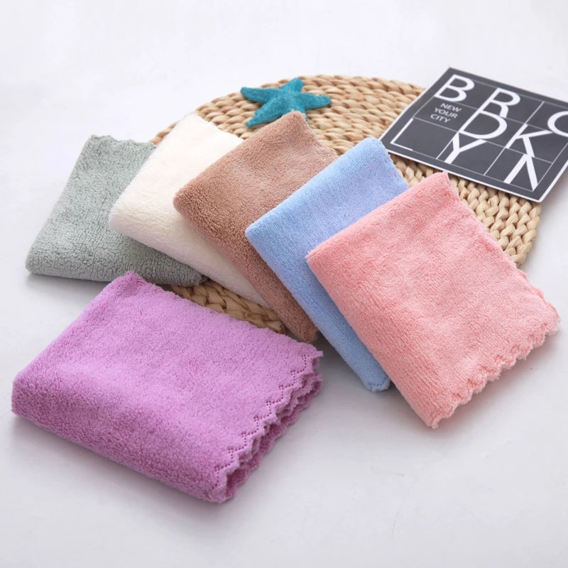 Coral Fleece Microfiber Towels – Thickened Soft Absorbent Cloth for Home Bath