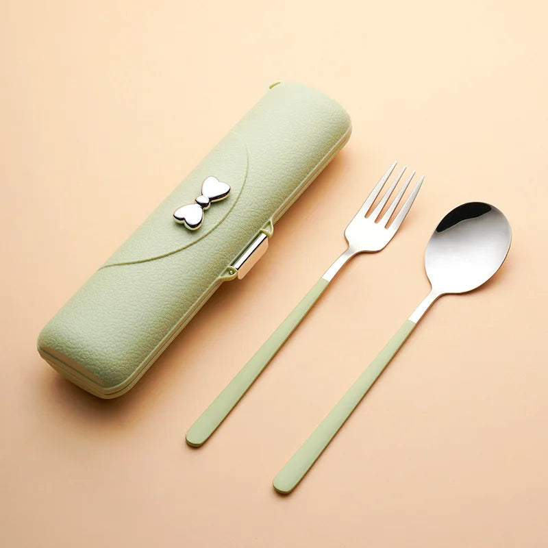 Stainless Steel Cutlery Set – Portable Flatware for Camping and Picnics
