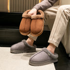 Fluffy Fur-Lined Slippers – Anti-Slip Thick Sole Winter Shoes for Indoor Home Use