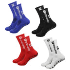 Anti-Slip Athletic Socks – Cotton Grip Crew for Soccer and Basketball