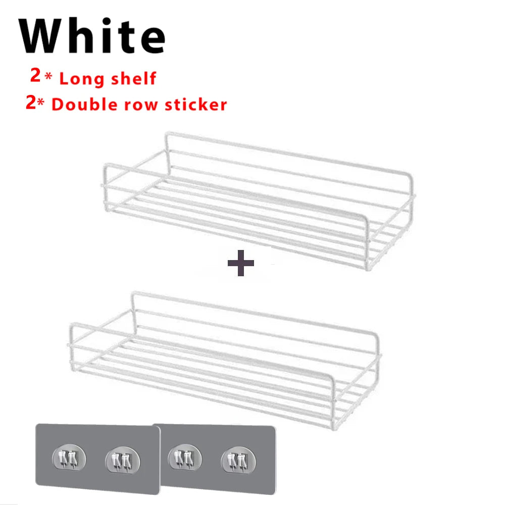 Bathroom Corner Storage Shelf – Wall Mounted Organizer for Shower