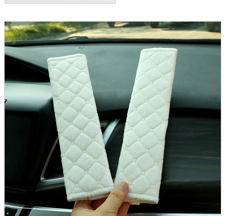 Plush Seat Belt Shoulder Covers – Soft Comfort Pads for Car Interior