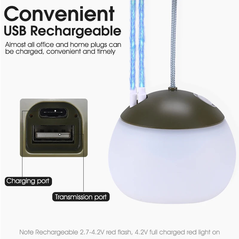 Portable Retro LED Camping Light – Waterproof Hanging Lamp for Outdoor Emergencies