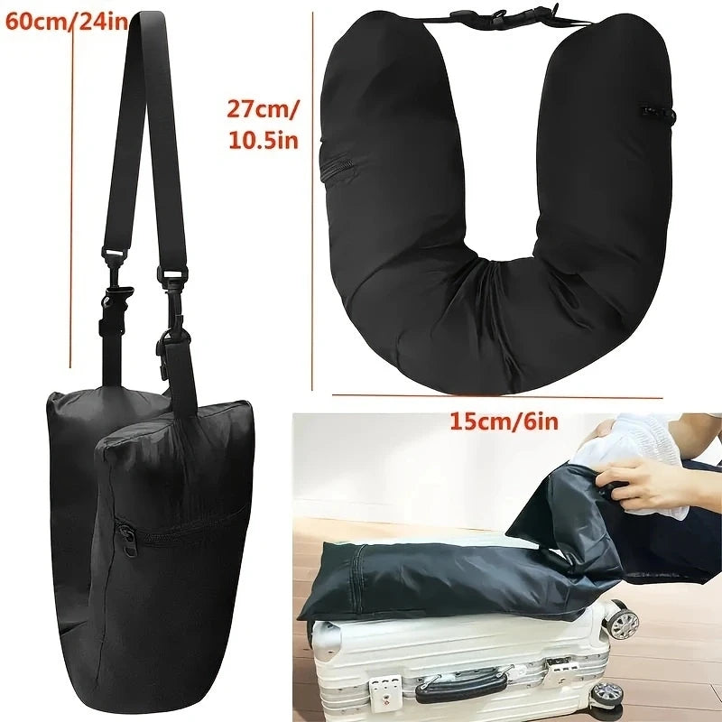 Memory Foam Travel Neck Pillow – Ergonomic Support for Airplane Flights