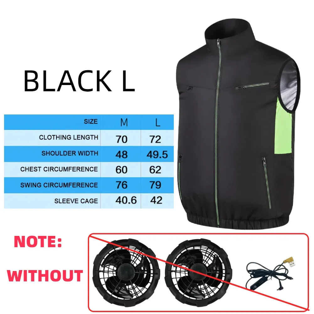 Cooling Fan Vest – Breathable Ice Workwear for Hot Weather Outdoor Labor