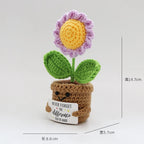 Handwoven Crochet Sunflower Potted Plant – Decorative Gift for Home Decor
