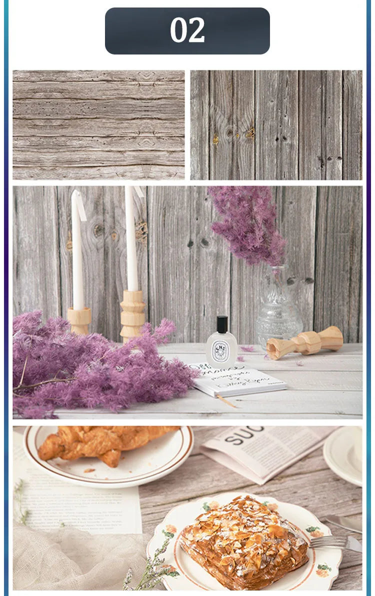Marble Wood Grain Photography Backdrop – 57x87cm Waterproof Studio Props