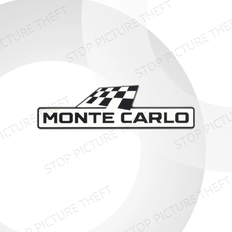 Metal Racing Flag Emblem – Monte Carlo Grille Badge for Skoda Sport Line
