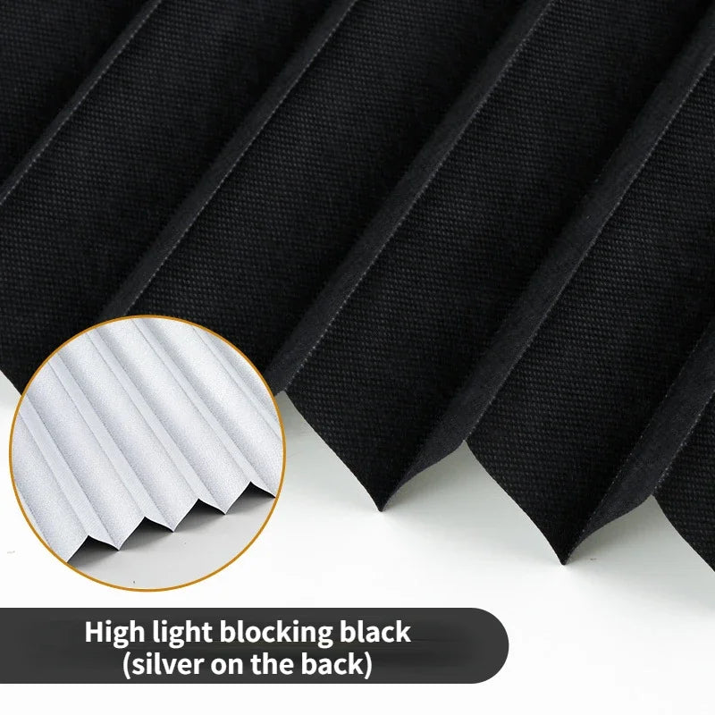 Self-Adhesive Pleated Blinds – Half Blackout Privacy Shades for Home Windows