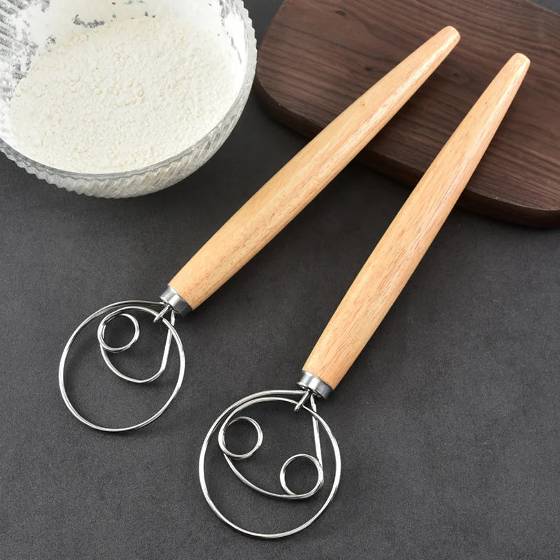 Danish Dough Whisk – Stainless Steel Wire Tool for Baking Artisan Bread