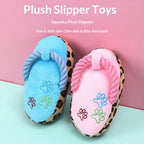 Plush Slipper Dog Toy – Durable Squeaky Rope Teether for Pet Boredom Relief