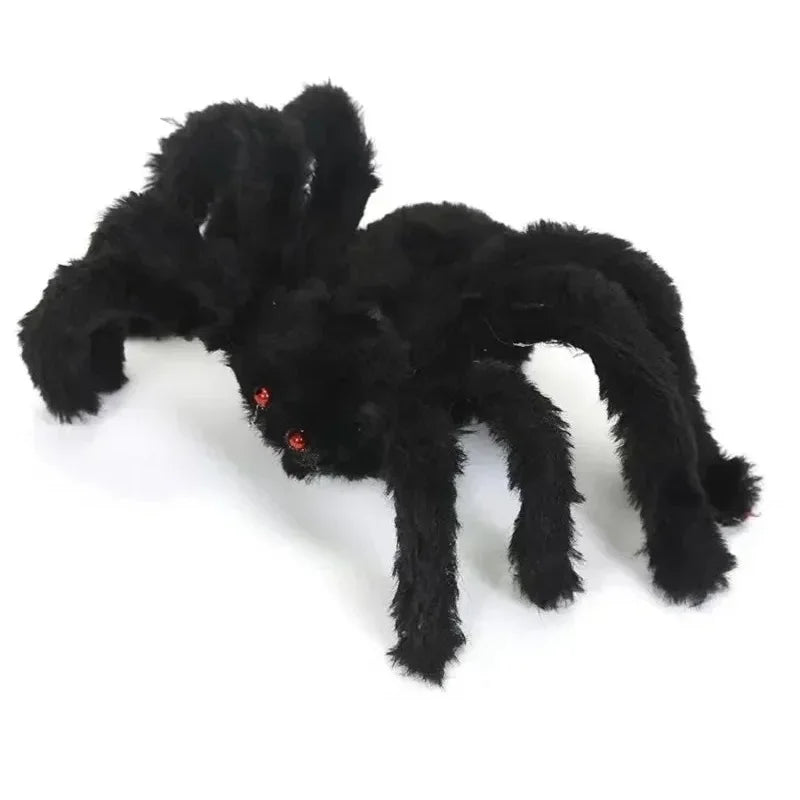 Giant Plush Spider Decoration – 30-200cm Horror Prop for Halloween Party