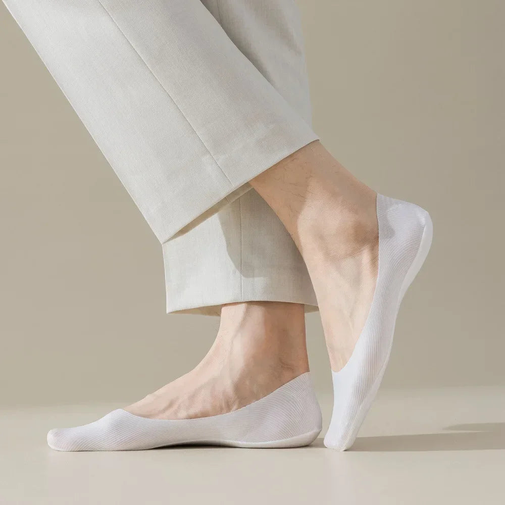Men's Low Cut No Show Socks – Breathable Silicone Non-Slip for Daily Wear