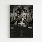 Justin Bieber Canvas Wall Art – Retro Hip Hop Music Poster for Home Decor