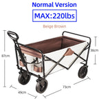 Collapsible Utility Wagon – Heavy Duty Folding Cart for Beach and Camping