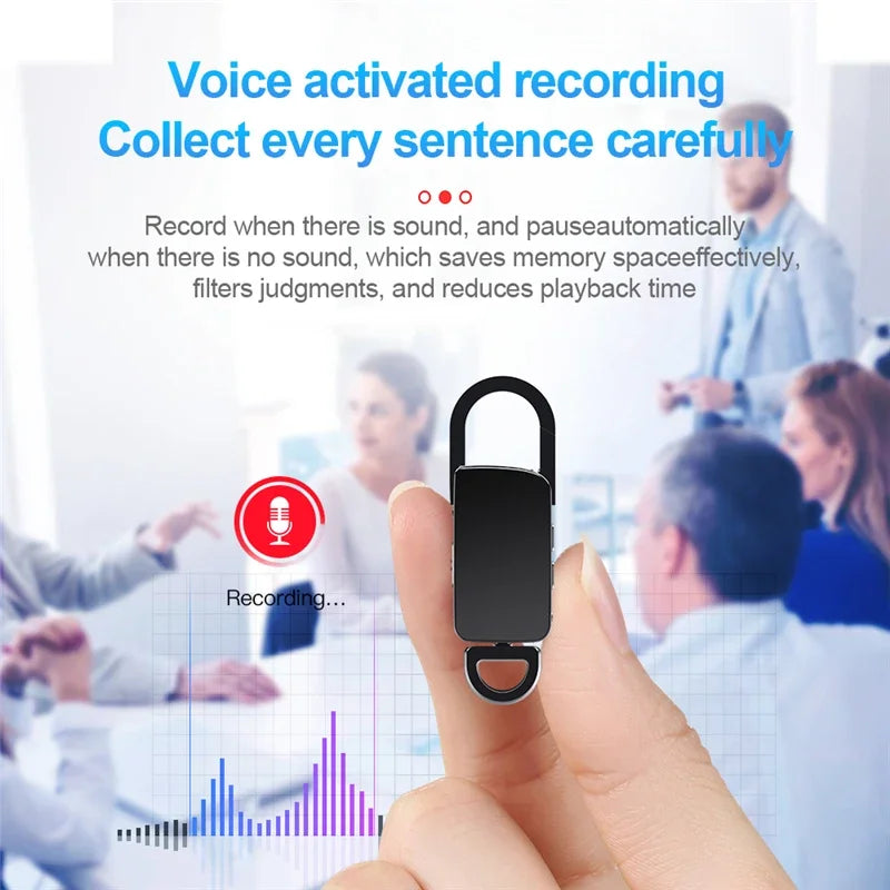 Mini Keychain Voice Recorder – Portable Digital Dictaphone for Meetings and Lectures