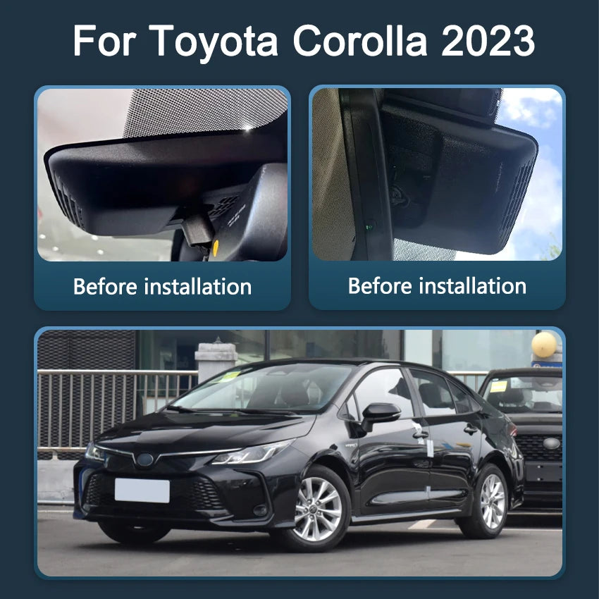 4K Dual Lens Dash Cam – Integrated WiFi DVR for Toyota Corolla E210