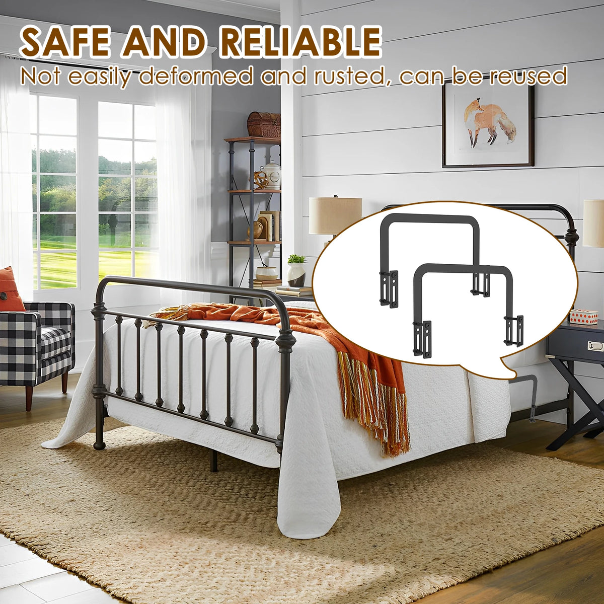 Metal Mattress Retainer Bars – Adjustable Non-Slip Gaskets for Bed Stability