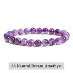 Natural Stone Bead Bracelet – Healing Crystal Gemstone Jewelry for Men and Women