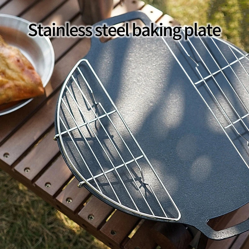 Stainless Steel Barbecue Steam Rack – Anti-Scorching Grill for Outdoor Camping