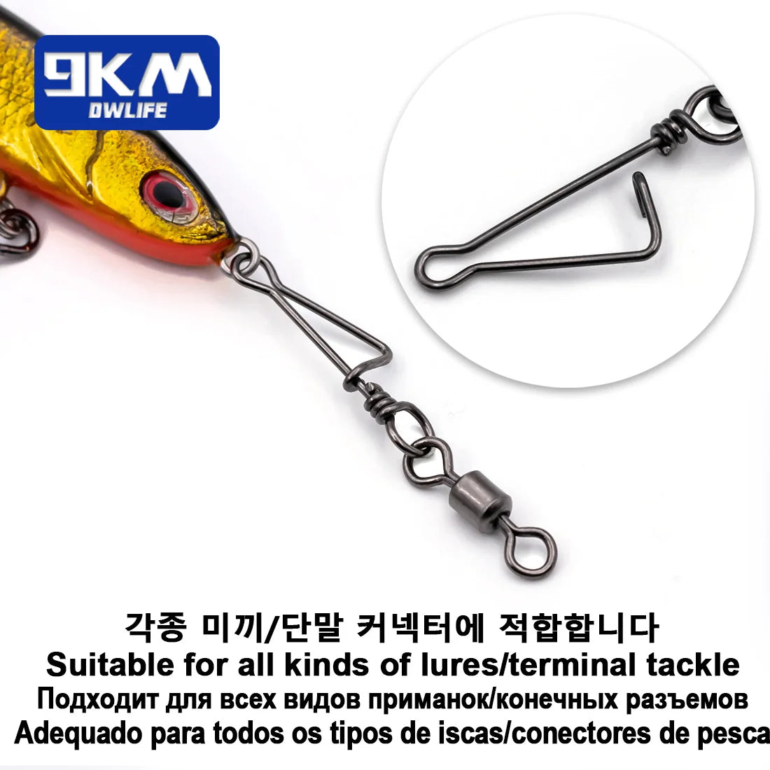 Fishing Rolling Swivels – Quick Change Italian Coastlock Snap for Lure Angling