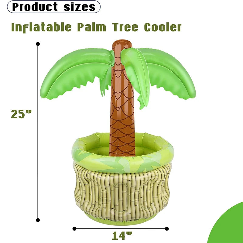 Inflatable Palm Tree Ice Bucket – Tropical Cooler for Beach Pool Parties