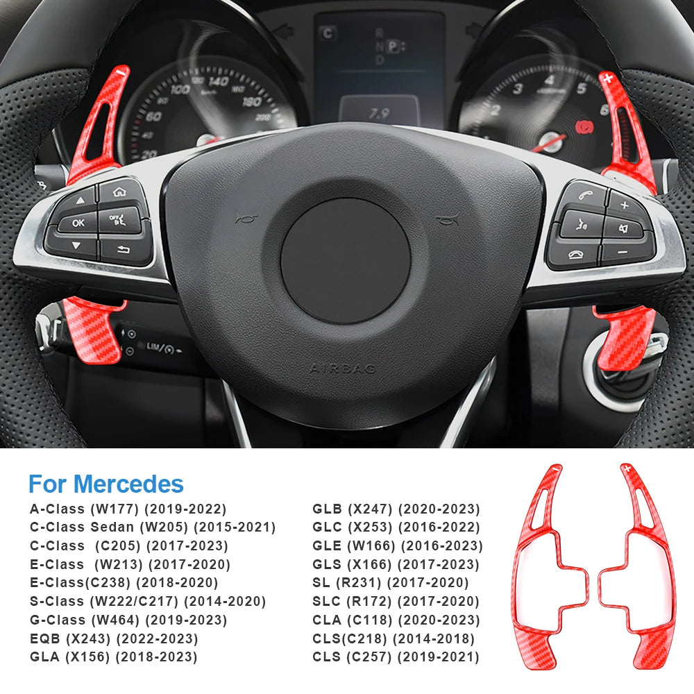 Carbon Fiber Steering Wheel Shift Paddles – Extended Shifters for Mercedes