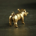 Pure Brass Pig Figurine – 3.3cm Chinese Zodiac Statue for Home Decor