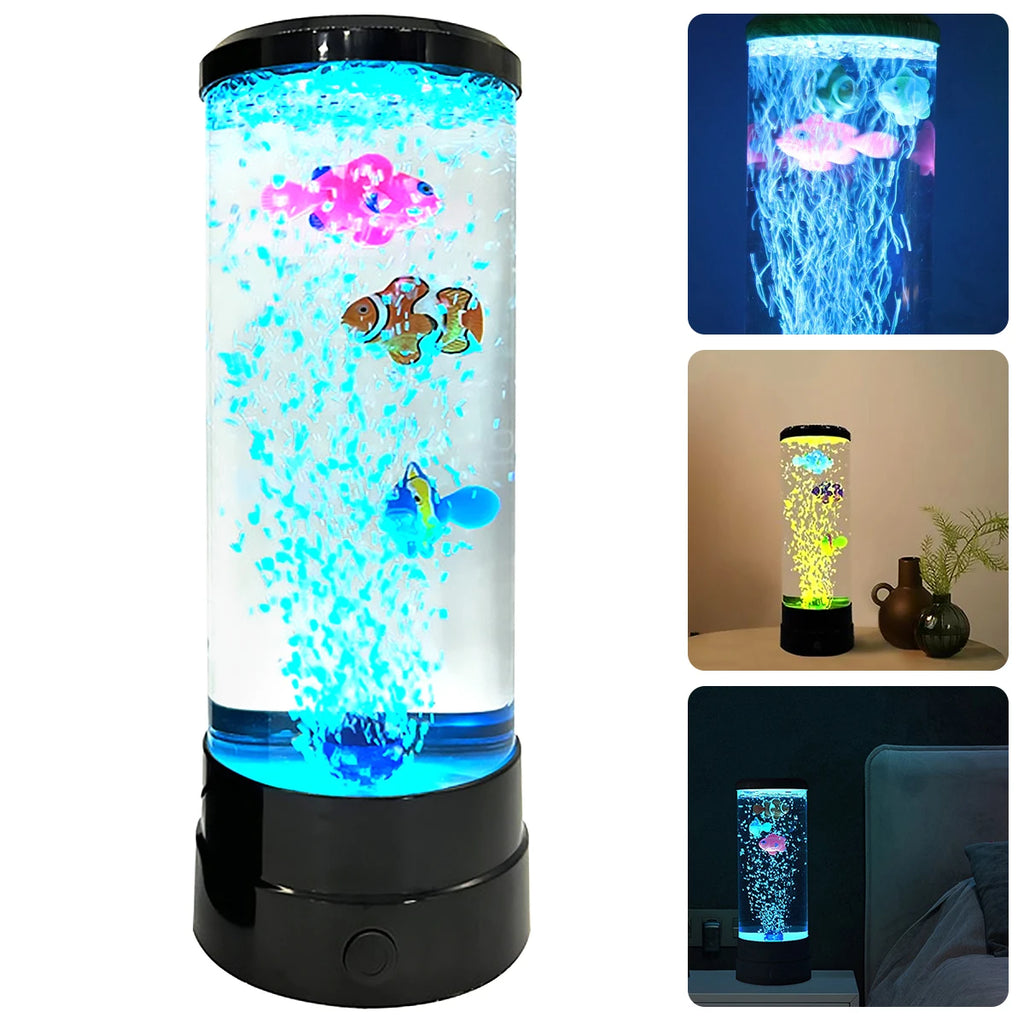 Color Changing LED Fish Lamp – Simulated Bubble Aquarium for Home Decor