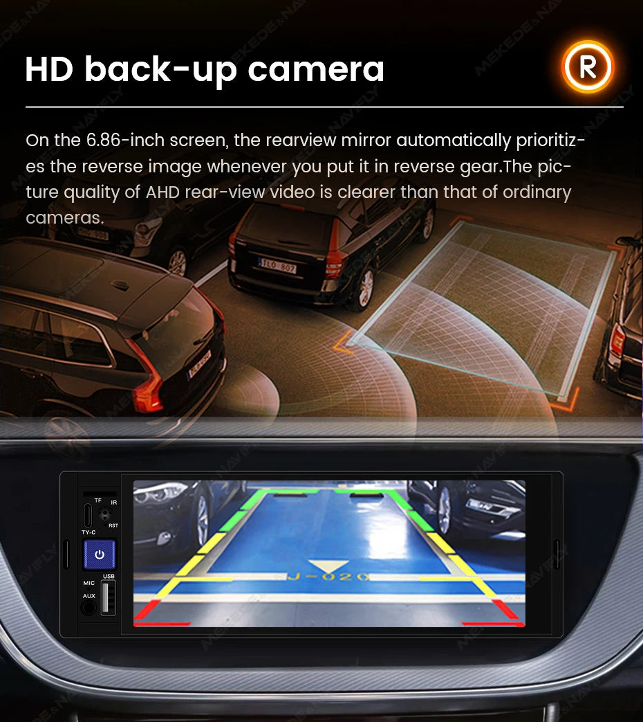 Car Multimedia Player – 6.86 Inch Touchscreen for Apple CarPlay and Android