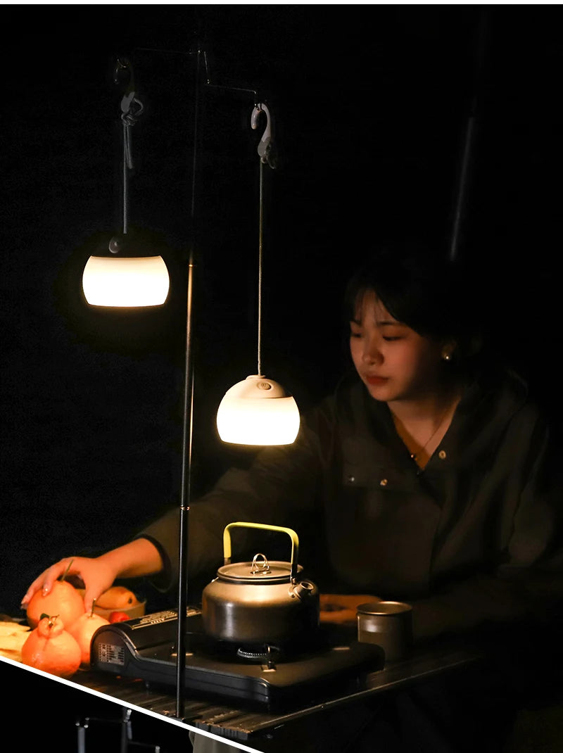 Portable Retro LED Camping Light – Waterproof Hanging Lamp for Outdoor Emergencies