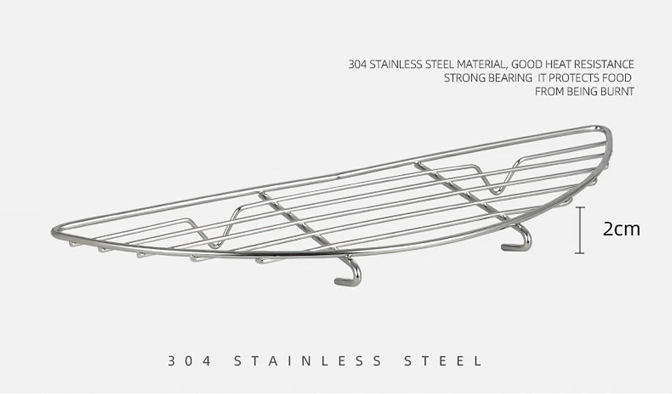 Stainless Steel Barbecue Steam Rack – Anti-Scorching Grill for Outdoor Camping