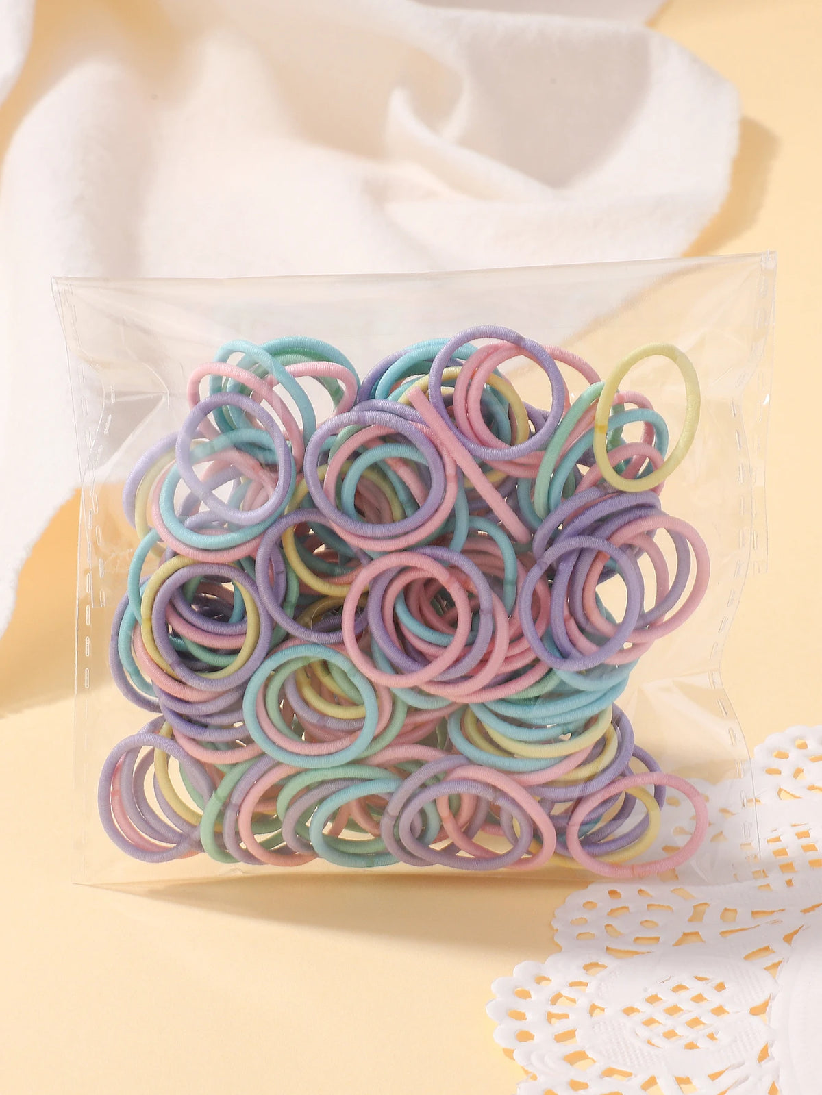 Colorful Nylon Hair Ties – 2cm Elastic Rubber Bands for Baby Girls