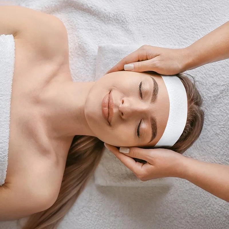 Disposable Non-Woven Facial Headbands – Soft Skincare Wraps for Beauty Salons