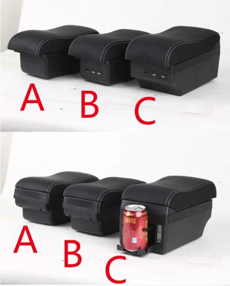 Center Console Armrest Box – Storage Organizer for Peugeot 208 2012-2018
