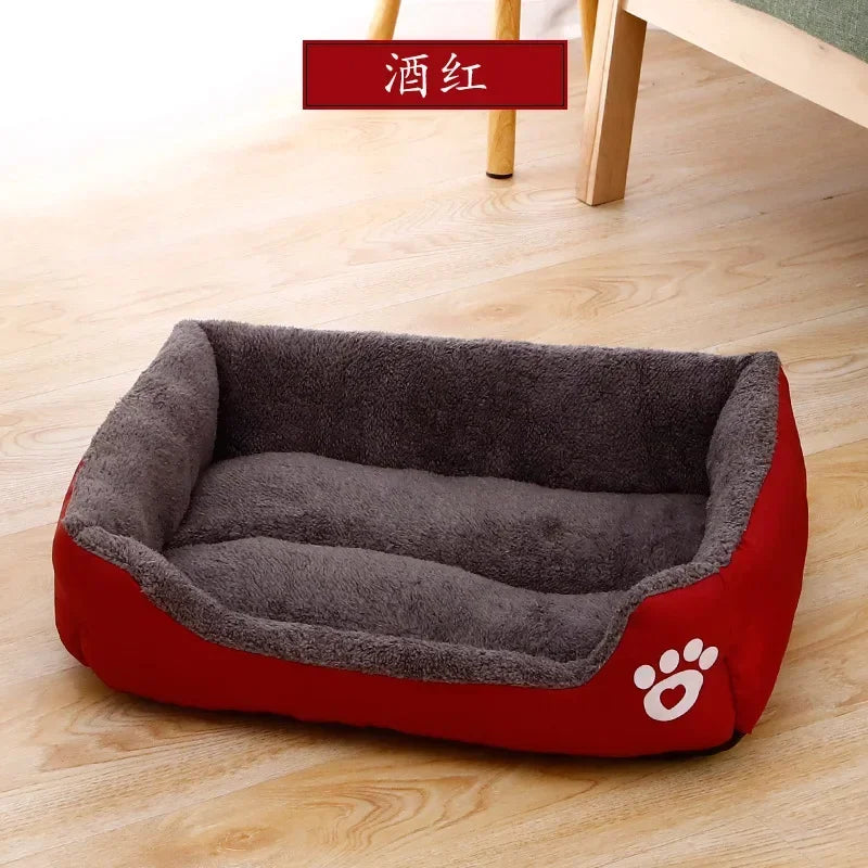 Large Square Dog Bed – Warm Soft Nest for Small Medium and Large Pets