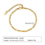 Gold Herringbone Chain Bracelet – Waterproof Stainless Steel for Women