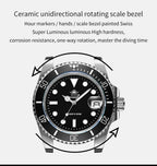 ADDIESDIVE Quartz Dive Watch – Stainless Steel Ceramic Bezel for Scuba Diving