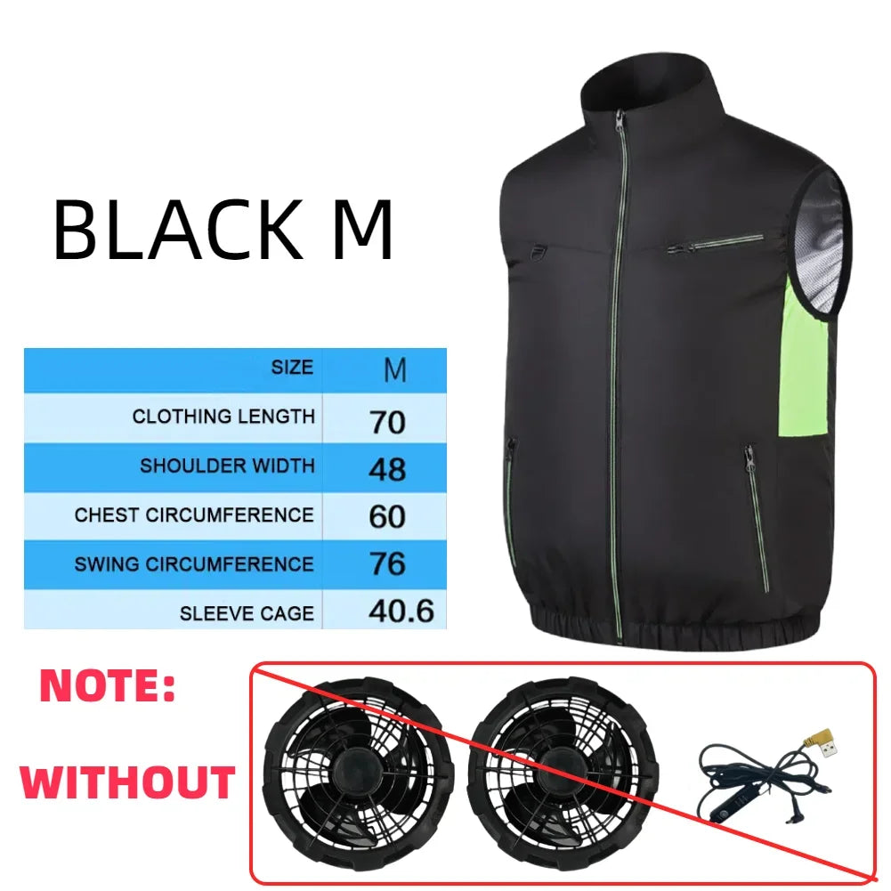 Cooling Fan Vest – Breathable Ice Workwear for Hot Weather Outdoor Labor