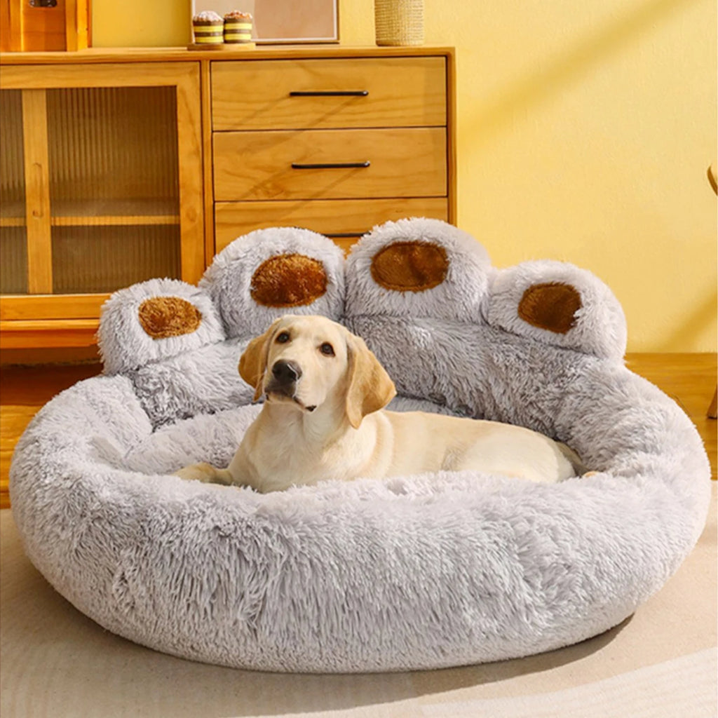 Plush Fluffy Pet Bed – Large Soft Cushion for Dogs and Cats