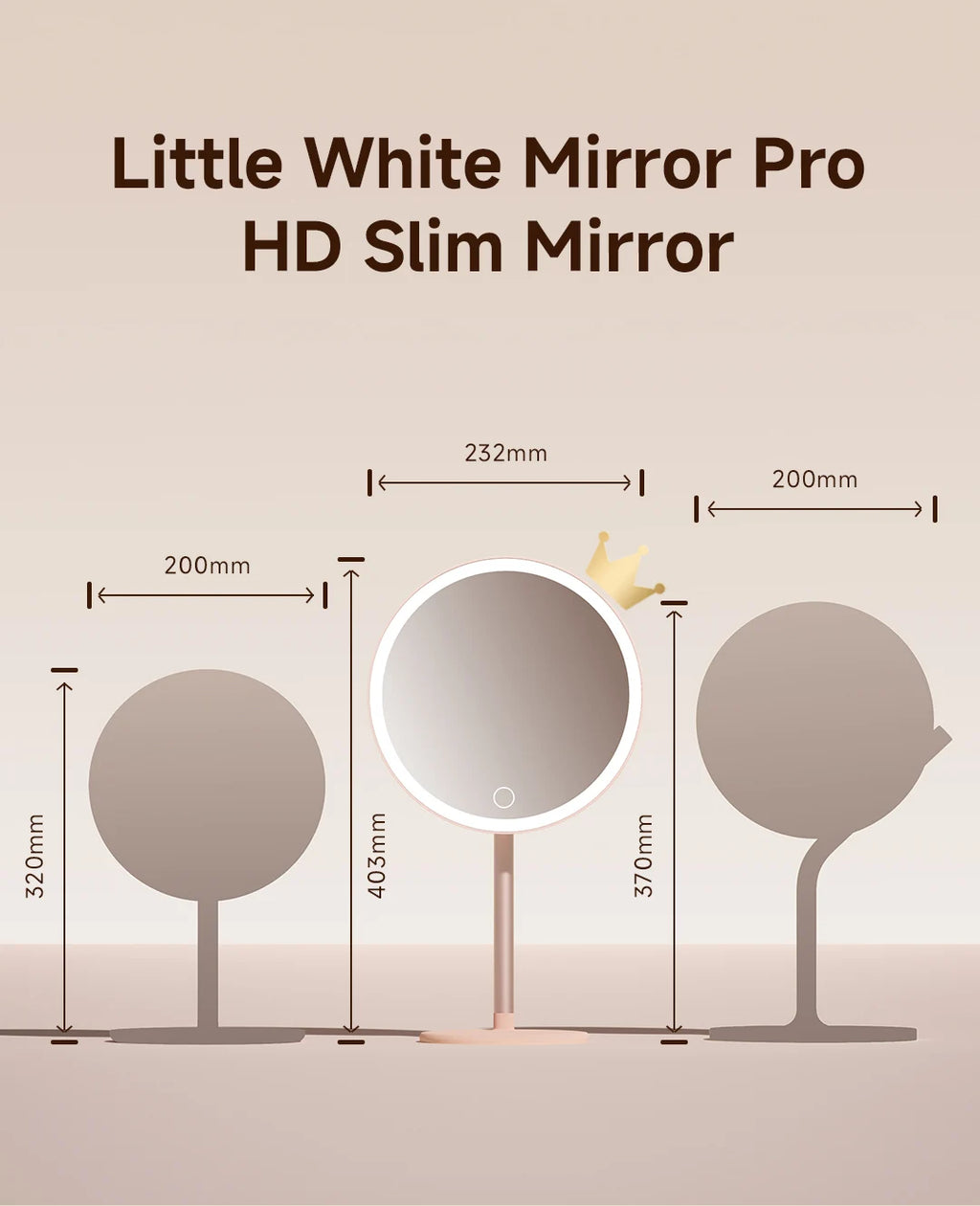 Adjustable LED Makeup Mirror – Metal Desktop Vanity Light for Daily Beauty