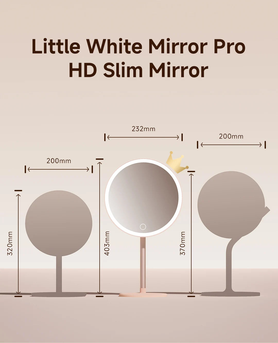 Adjustable LED Makeup Mirror – Metal Desktop Vanity Light for Daily Beauty
